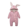 thumbnail image 1 of Tenue de Pâques pour Tout-Petit Garçon, Barboteuse à Capuchon Lapin pour Tout-Petit Garçon avec Fermeture Éclair, Tenue de Pâques pour Bébé Fille, 1 of 9