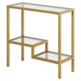 thumbnail image 3 of Evelyn&Zoe Lovett 24" Wide Rectangular Side Table, Brass, 3 of 9