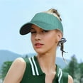 thumbnail image 5 of Gaeub Teal Green Glitter Printed Sport Sun Visor Hats ,Adjustable Empty Top Sunscreen Visor Cap for Women and Men, 5 of 7