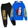 thumbnail image 2 of Conjunto deportivo con capucha y leggings estampados de Ronaldo para primavera y otoño de 2024, conjunto de 2 piezas para niños y niñas, ropa para niñas, ropa para bebés, niños y niñas, 2 of 5