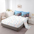 thumbnail image 5 of Erosebridal Coastal Lighthouse Twin Bedding Sets 7-Piece For Boys Girls,Teens Ocean Beach Floral Daisy Bedding Comforter Set,Breathable Home Decor, 5 of 6