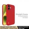 thumbnail image 2 of KAIYANG Funda de TPU suave IMAK UC-4 Series para iPhone 16 con borde recto, color negro, rojo y multicolor, 2 of 5