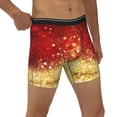 thumbnail image 5 of Sigee Red Gold Glitter for Men's Boxer Briefs,Moisture Wicking and Breathable Medium, 5 of 9