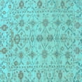 thumbnail image 1 of Ahgly Company Indoor Square Abstract Light Blue Modern Area Rugs, 5' Square, 1 of 4