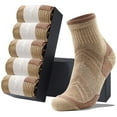 thumbnail image 7 of LWFBDTK Women Crew Athletic Socks, 5-Pairs, Cushioned Athletic Running Socks, Breathable Casual Long Socks, Size L (9-12.5), Brown, 7 of 7