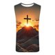 thumbnail image 3 of Camiseta sin mangas de cuello redondo para hombre, informal, a la moda, con estampado, sin mangas, deportiva, con cuello redondo, 3 of 4
