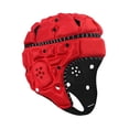 thumbnail image 2 of DYNWAVECA Kids Rugby Helmet Adjustable Soft Padding Headgear for Playing Sports Hockey red, 2 of 10