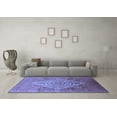 thumbnail image 3 of Ahgly Company Machine Washable Indoor Rectangle Oriental Blue Industrial Area Rugs, 2' x 4', 3 of 4