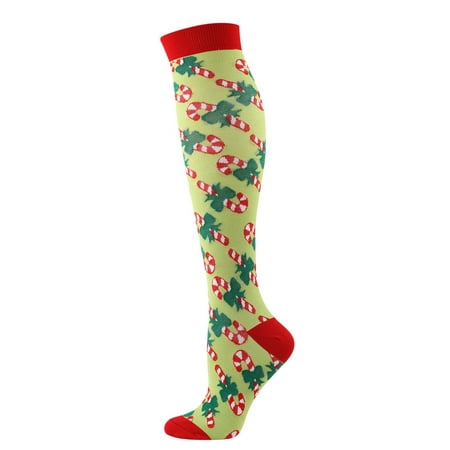 

Yinguo Unisex Adults Women Cartoon Christmas Print 3D Socks Warm Pressure Stockings