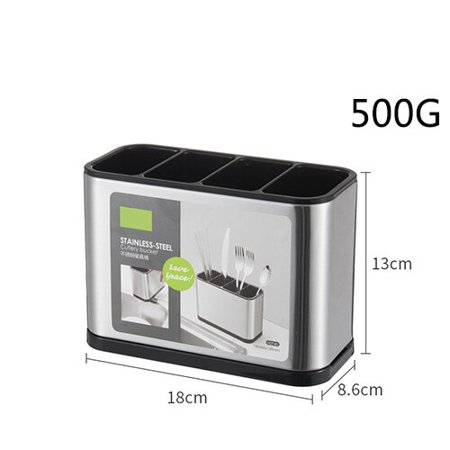 

Knife Holder Tube Spoon Storage Box Rack Kitchen Cutlery Organize Tableware Drainage Chopsticks Cage With Water Outlet Tray