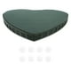 thumbnail image 3 of 1 unidad de plato decorativo floral de barro para coche de bodas, con ventosa, para arreglos de barro, ideal para bodas y fiestas (estilo corazón extragrande verde)., 3 of 7