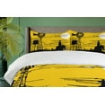 thumbnail image 4 of Ambesonne Windmill Duvet Cover Sets, Australia Sunset View, 2-King, Earth Yellow Black, 4 of 7