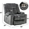 Bonzy Home Power Lift Recliner Chair with USB Ports and Cup Holders for