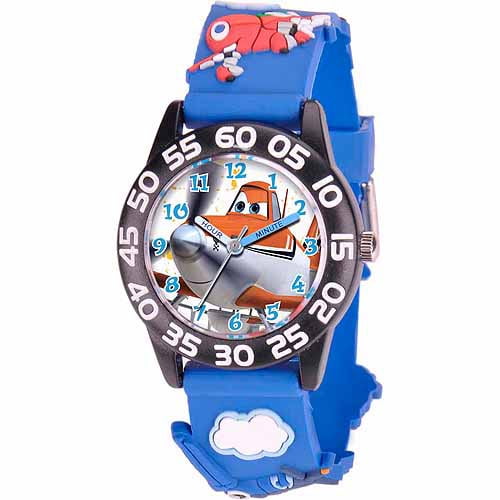 Planes Dusty Crophopper Boys' 3D Plastic Watch, Blue Strap