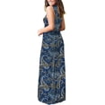 thumbnail image 3 of Vestido largo suelto sin mangas de verano para mujer Vestido largo casual con bolsillos Adepaton FSHY034-225, 3 of 3
