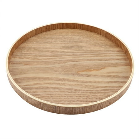 

Bandeja para servir Delaman Bandeja para servir de madera Placa para juego de té Frutas Caramelos Comida Decoración del hogar 1PC(27cm)