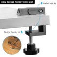 thumbnail image 2 of Kit de Vis à Trou de Poche Guide de Menuiserie Positionneur Angle de Perceuse Oblique Localisateur, 2 of 8
