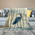thumbnail image 2 of Autua Blue Heron Soft Plush Blankets for All Seasons, Flannel Fabric, Heat Transfer Printing, Multiple Sizes, High Quality Material 50x60in, 2 of 6