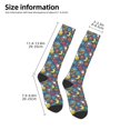 thumbnail image 5 of Daiia Sports Socks Cartoon Space Printed Novelty Crew Socks for Men Women Knee High Socks Cotton Socks Soft & Breathable Support Unisex Socks, 5 of 9