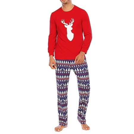 

Cntydi Pajamas for Women Gifts Men s Striped Long Sleeve Christmas Top Pants Two Piece Pajamas