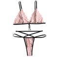 thumbnail image 3 of Conjunto de lencería de encaje sexy para mujer Sujetador de vendaje Panty Tanga Ropa interior Regalo, S Guardurnaity XX000174-01, 3 of 7