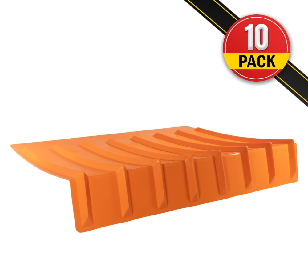 (10 Pack) 9"x48"x36" (Drop) Brick Guard V Shaped Corner Protector - Orange Edge Guard - Weather & Abrassion Resistant - Fit upto 7 straps of 4"