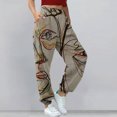 thumbnail image 1 of Pantalon Grand de Sport d'Été pour Femmes Mode Imprimé Décontracté Ample Long, 1 of 5