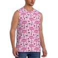 thumbnail image 2 of Fotbe Men's Cute Watermelon Flamingo Print Men's Sleeveless Muscle Tank Tops Casual T-Shirts for Gym Workout Beach-XX-Large, 2 of 8