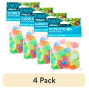 (4 pack) Vibrant Life Glow Stones Aquarium Decor, 3.5 oz