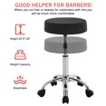 thumbnail image 6 of YRLLENSDAN Rolling Stool，Shop Stools with Wheels Garage Stool Salon Shop Stool Adjustable Stool Tattoo Stool with PU Cushion (Black), 6 of 7