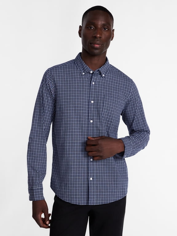 Men's Poplin Shirt with Long Sleeves, Sizes S-6XB