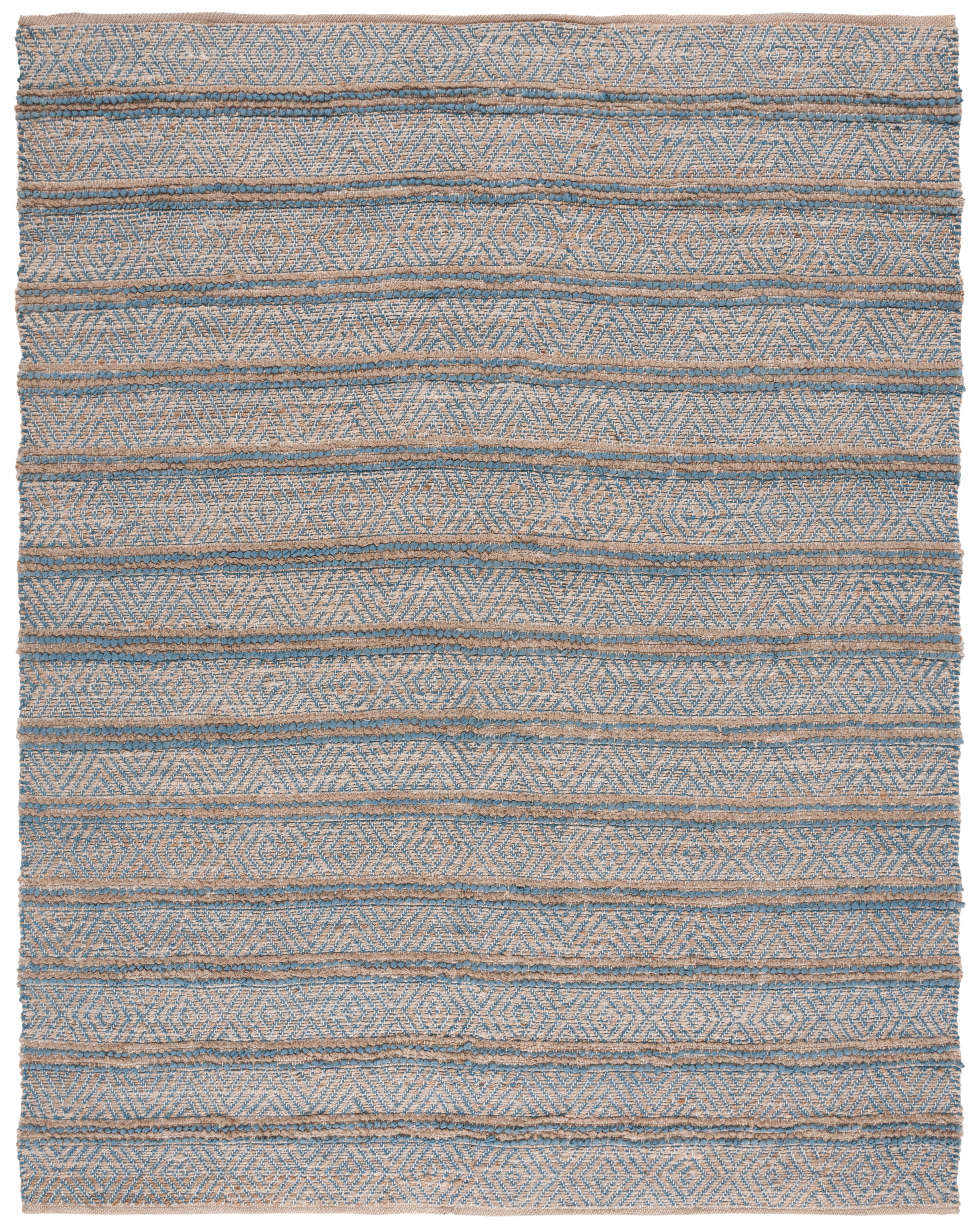 SAFAVIEH Cape Cod Antonio Striped Area Rug, Navy/Natural, 8' x 10'