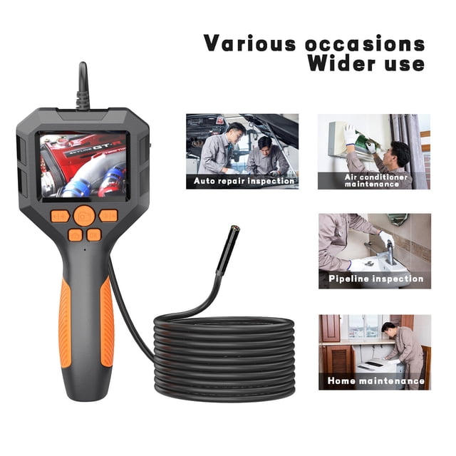 Maoww Waterproof Inspection Borescope with Anti-slip Handle True Color Screen for Pipe Sewer Drain Plumbing