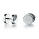 thumbnail image 1 of Pendientes de botón para mujer, 2 piezas de acero inoxidable estilo punk con forma de mancuerna, para hombre y mujer., 1 of 1