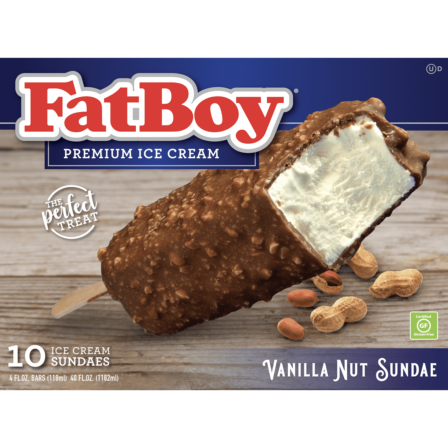 FatBoy Vanilla Nut Sundae on a Stick, 4 Fl Oz, 10 Count