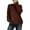 Dark Brown, variant on Womens Fall Long Sleeve Sweater Crew Neck Fuzzy Loose Fit Chunky Knit Pullover Sweaters Going Out Tops
