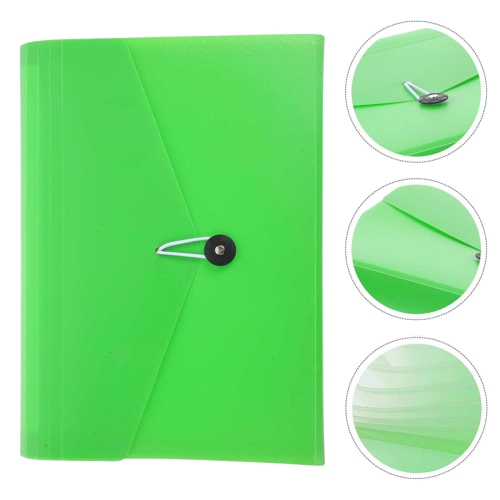 unbranded 3pcs Accordion File Folder Office File Organizer Strap Fastener File Storage Folder File Accordion Organizer