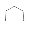 thumbnail image 2 of Ornament 13/16 4-Sided Bay Window Curtain Rod - Cocoa, 2 of 4