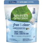 Seventh Generation Laundry Detergent Packs for sensitive skin Free & Clear no dyes