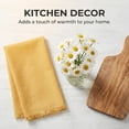 thumbnail image 7 of Unique Bargains Cotton Linen Absorbent Soft Kitchen Towels 4 Pack Yellow/Pink 18" x 18", 7 of 7