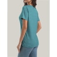 thumbnail image 6 of Womens Tops Short/Long Sleeve T-Shirts Fitted Crewneck Tee, 6 of 6