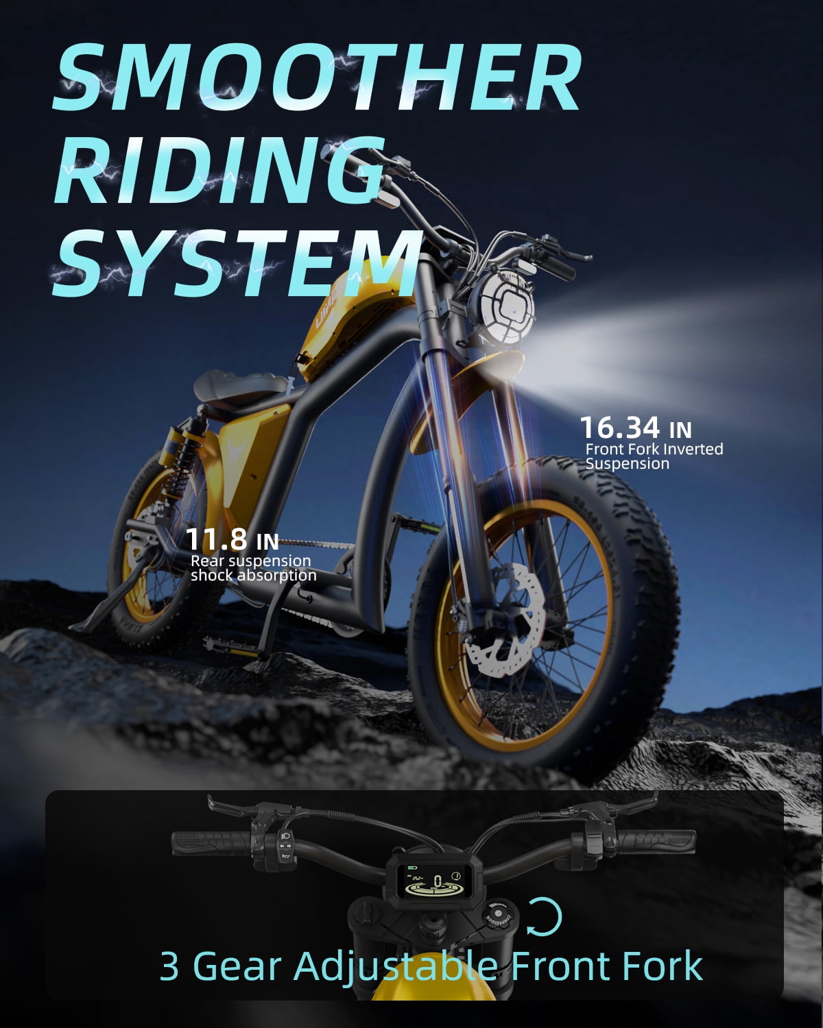 BIGNIU BG-X Electric Bike for Adults,740W Brushless Motor 48V/31.5Ah Up to 40 Miles E-Bike Front/Rear Turn Signal Dual Suspension Ebikes UL2849