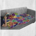 thumbnail image 6 of Mosaic Soft Flannel Fleece Throw Blanket, Repetitive Irregular Colorful Cells Cheerful Abstract Pattern Rainbow Tones, Cozy Plush for Indoor and Outdoor Use, 50" x 70", Multicolor, by Ambesonne, 6 of 6