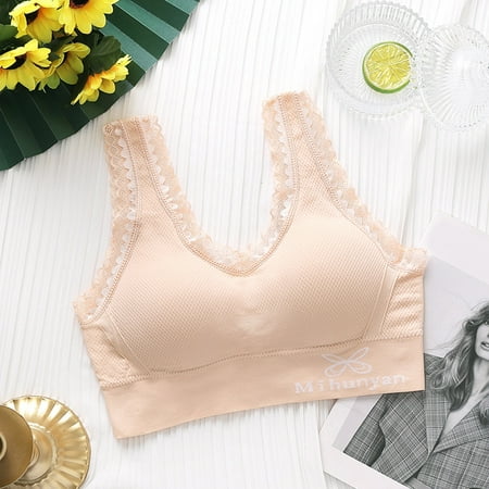 

Lingerie For Women Unlined Unwired Lace Bra With Padded Straps
