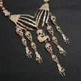 thumbnail image 5 of Guodhu Multi-Level Pirate Skull Tassel Charm Necklace for Women Fashion Jewelry Horror Necklace Punk, 5 of 6