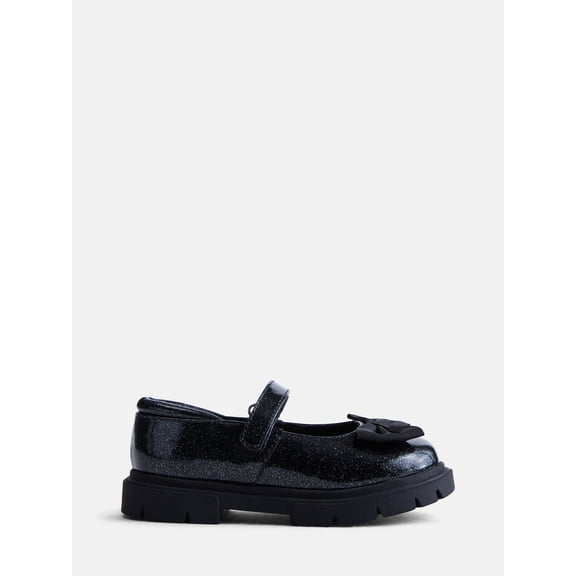 Wonder Nation Toddler Girls Sparkly Bow Mary Jane Flats