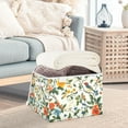 thumbnail image 3 of Yayeee Collapsible Cube Storage Bin with Lid Fabric Closet Decorative Basket with Handles, Light Green Floral Pattern, 3 of 7