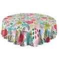 thumbnail image 5 of Round Tablecloth 60x60 Inch flower Table Cover Round Spring Summer for Party Picnic Dinner, 5 of 5