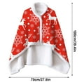 thumbnail image 4 of Christmas Poncho Blanket Wearable Blanket Christmas Adults Baby Blanket Warm Cardigan Cape Cozy Poncho Wrap Throw for Adult Soft Plush Blanket Throw Wrap Cover,39.4X27.5inch, 4 of 4