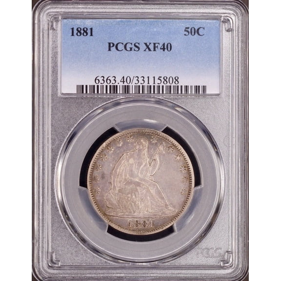 1881 Seated Liberty Half Dollar PCGS XF40